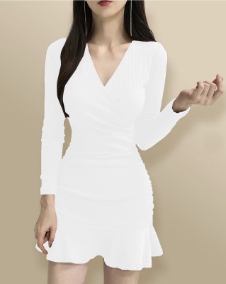 METRONAUT Women Bodycon White Dress
