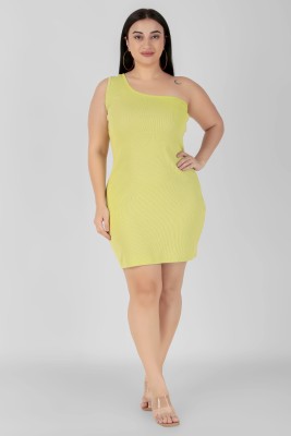 LOVE DOVE Women Bodycon Light Green Dress