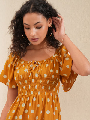 Tokyo Talkies Women Fit and Flare Brown Mini/Short Dress