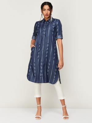 Colour Me by Melange Women A-line Blue Dress