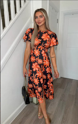 Fashion Street London Women Wrap Pink, Pink, White Midi/Calf Length Dress