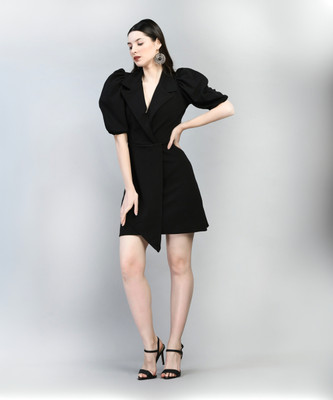 PATER Women Bodycon Black Above Knee/Mid Thigh Length Dress