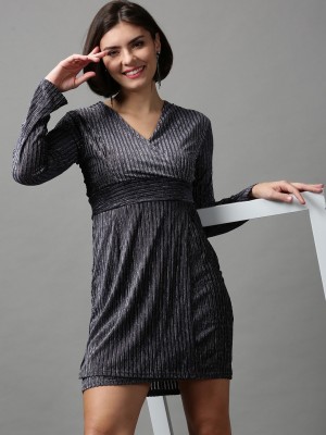 Showoff Women Empire Waist Grey Dress