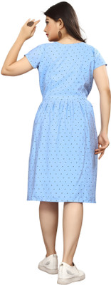 FashhionWorld Women Fit and Flare Multicolor Knee Length Dress