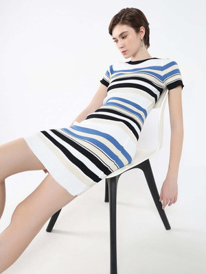 SHOWOFFFF Women Bodycon White Above Knee/Mid Thigh Length Dress