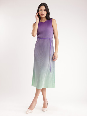 Fable Street Women Bodycon Purple Midi/Calf Length Dress