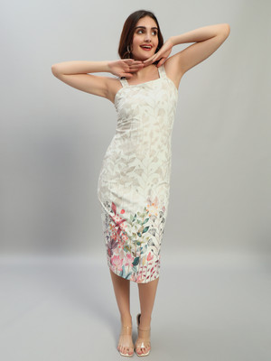 Attire Empire Women Bodycon Multicolor Midi/Calf Length Dress