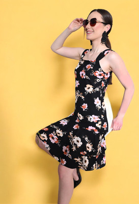 Lyublyu Women A-line Multicolor Knee Length Dress