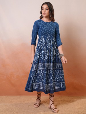 Vishudh Women Maxi Blue Dress