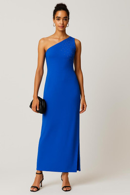 loveshades Women Bodycon Blue Maxi/Full Length Dress