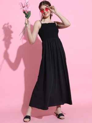 Tokyo Talkies Women Maxi Black Dress