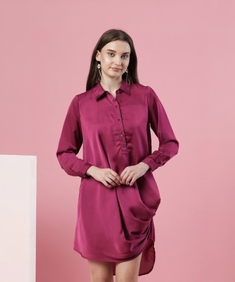 Globus Women Shirt Pink Above Knee/Mid Thigh Length Dress