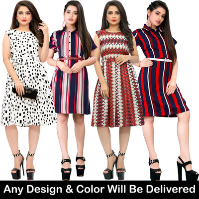 Women Skater Multicolor Dress For Rs. 129 @ 89 %