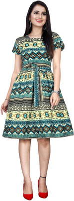 HouseOfCommon Women A-line Black Knee Length Dress