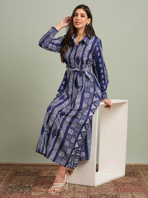Globus Women Shirt Blue Maxi/Full Length Dress