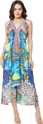 Elexuras Women A-line Multicolor Dress