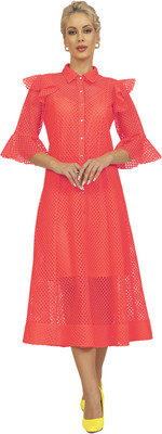 LELA Women A-line Pink Knee Length Dress