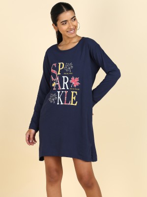 RRAVAYKI Women T Shirt Dark Blue Dress