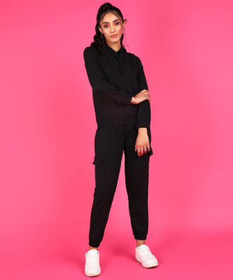 METRONAUT Women Two Piece Dress Black Ankle Length Dress