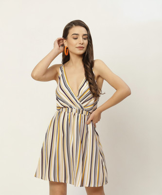 Berrylush Women A-line Multicolor Mini/Short Dress