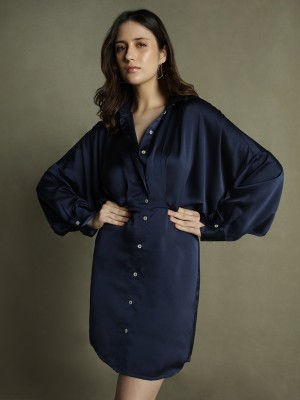 DL Woman Women Shirt Dark Blue Dress