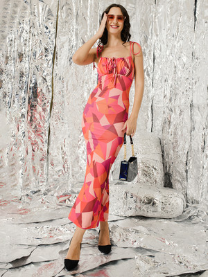 TANDUL Women Bodycon Multicolor Maxi/Full Length Dress