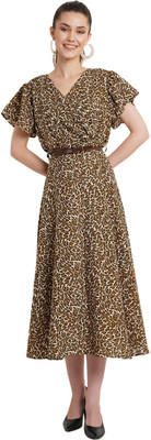 NEYSA Women Fit and Flare Multicolor Maxi/Full Length Dress
