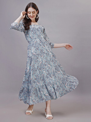 BEELEE TYPS Flared/A-line Gown(Blue)