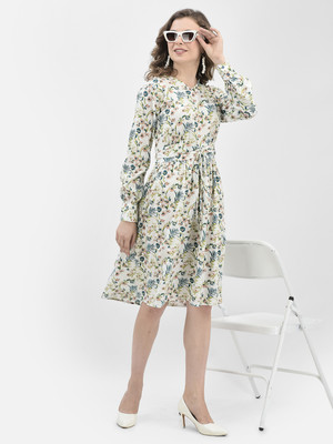 CRIMSOUNE CLUB Women A-line Multicolor Knee Length Dress