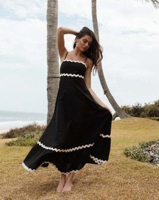 Sheetal Accociates Women Maxi Black Midi/Calf Length Dress