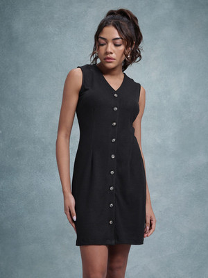 Roadster Women Sheath Black Above Knee/Mid Thigh Length Dress