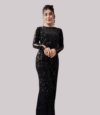 AGOF Women Bodycon Black Maxi/Full Length Dress