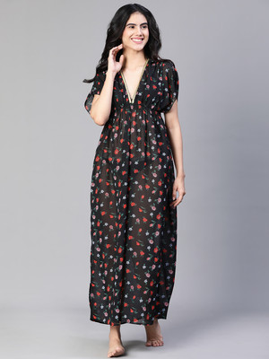 OXOLLOXO Women Wrap Multicolor Maxi/Full Length Dress