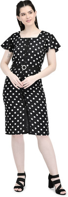 Eavan Women A-line Black Knee Length Dress