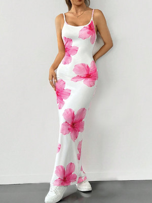 TANDUL Women Bodycon White Midi/Calf Length Dress