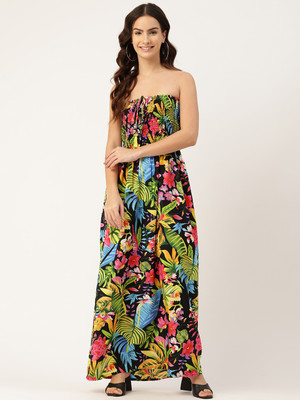 Rue Collection Women A-line Multicolor Maxi/Full Length Dress