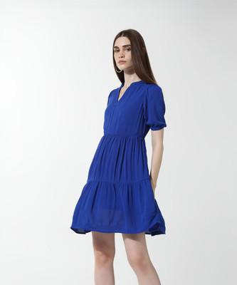 ONLY Women A-line Dark Blue Mini/Short Dress