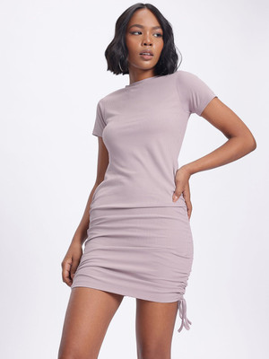 Dressberry Women Bodycon Grey Mini/Short Dress