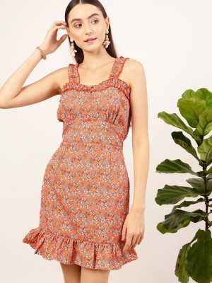 STREET9 Women Peplum Orange Dress