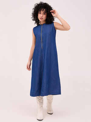 Dressberry Women A-line Purple Midi/Calf Length Dress