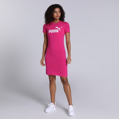 PUMA Women T Shirt Pink Dress