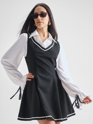 Tokyo Talkies Women Shirt Black Mini/Short Dress