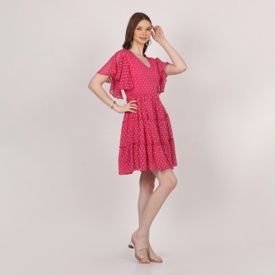 FASHIONS 360 Women Fit and Flare Pink Dress