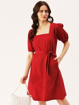 Dressberry Women A-line Red Dress