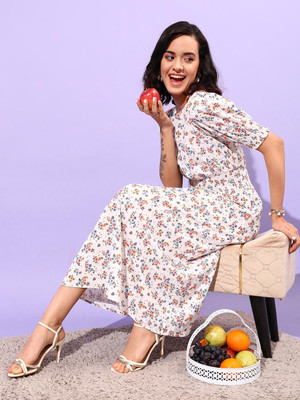 STREET9 Women Maxi White Full Length Dress