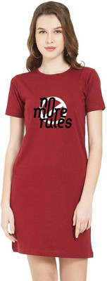 HouseOfCommon Women T Shirt White Above Knee/Mid Thigh Length Dress