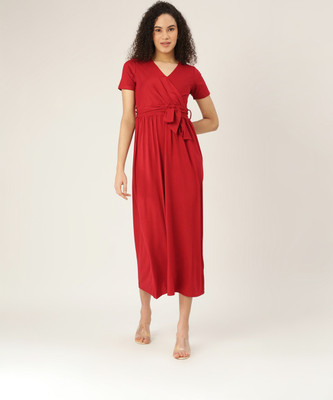 BRINNS Women A-line Red Midi/Calf Length Dress