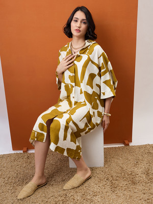 Globus Women Shirt Brown Midi/Calf Length Dress