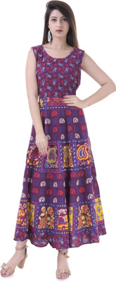 Shakshi Creations Women Maxi Maroon Midi/Calf Length Dress