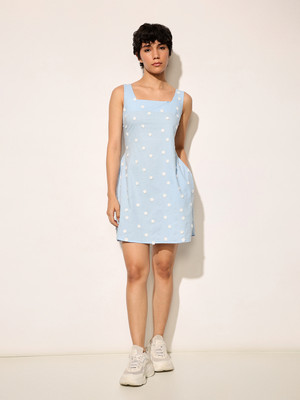 ONLY Women A-line Blue Mini/Short Dress